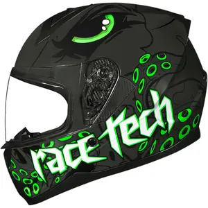 Imagem 2 de Capacete Race Tech Sector Kraken - Cinza Titânio/Verde