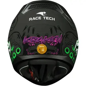 Imagem 10 de Capacete Race Tech Sector Kraken - Cinza Titânio/Verde