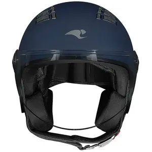 Imagem 5 de Capacete Race Tech One Monocolor - Azul Fosco (Aberto)