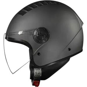Capacete Race Tech One Monocolor - Cinza Titânio Fosco (Aberto)