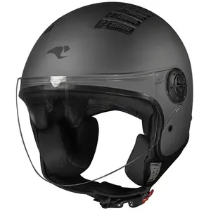 Imagem 4 de Capacete Race Tech One Monocolor - Cinza Titânio Fosco (Aberto)