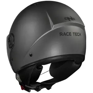 Imagem 7 de Capacete Race Tech One Monocolor - Cinza Titânio Fosco (Aberto)