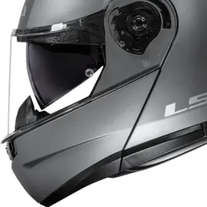 Imagem 2 de Capacete LS2 Strobe 2 FF908 Monocolor - Cinza Titânio Fosco (Articulado)