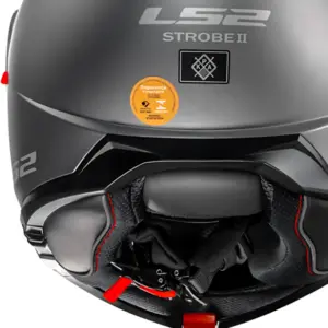 Imagem 6 de Capacete LS2 Strobe 2 FF908 Monocolor - Cinza Titânio Fosco (Articulado)