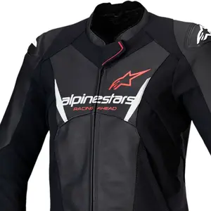 Imagem 3 de Jaqueta Alpinestars Stella Faster V3 Preto/Branco/Coral Fluor (Feminina)