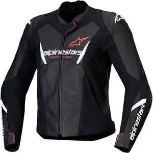 Jaqueta Alpinestars Stella Faster V3 Preto/Branco/Coral Fluor (Feminina)