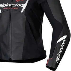 Imagem 5 de Jaqueta Alpinestars Stella Faster V3 Preto/Branco/Coral Fluor (Feminina)