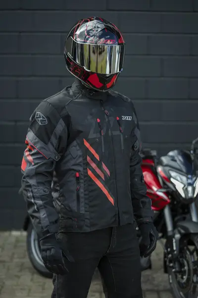 Jaqueta X11 Iron 3 Sporadic Preta/Vermelha - Grid Motors