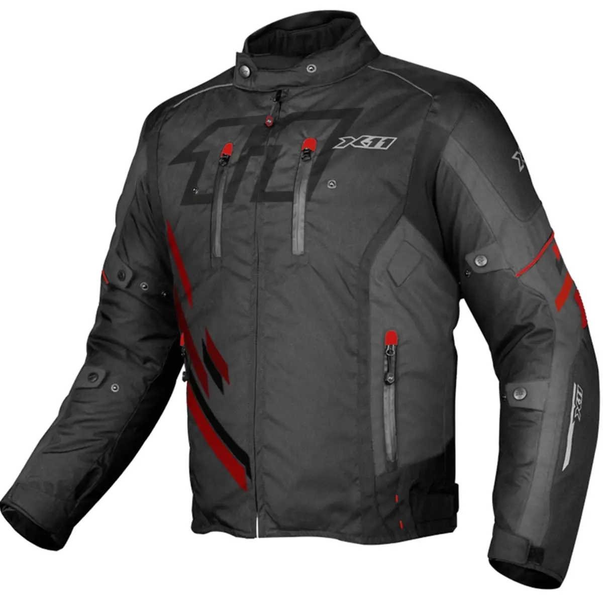 Jaqueta X11 Iron 3 Sporadic Preta/Vermelha - Grid Motors