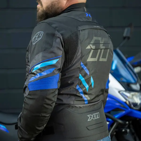 Jaqueta X11 Iron 3 Sporadic Preta/Azul - Black Friday Grid Motors