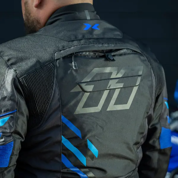 Jaqueta X11 Iron 3 Sporadic Preta/Azul - Black Friday Grid Motors