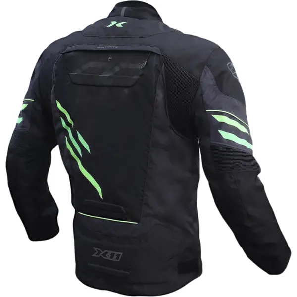 Jaqueta X11 Iron 3 Sporadic Preta/Verde - Grid Motors