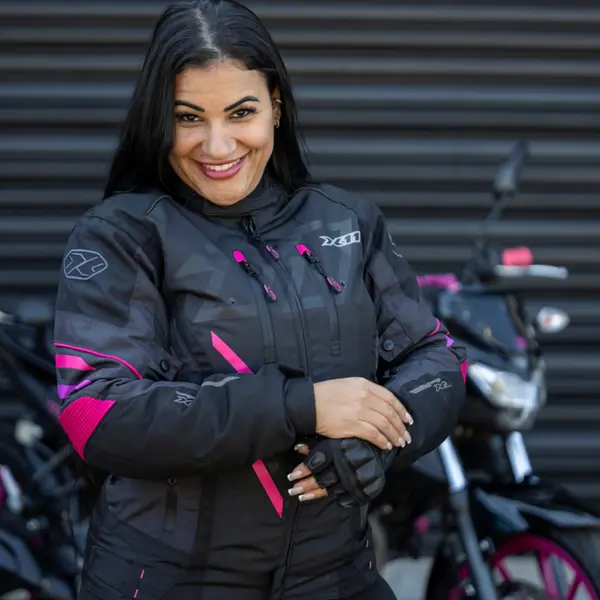 Jaqueta X11 Iron 3 Sporadic Rosa/Roxo (Feminina) - Grid Motors
