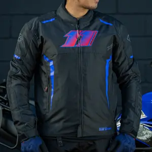 Imagem 3 de Jaqueta X11 One Sport Sporadic Preto/Vermelho/Azul