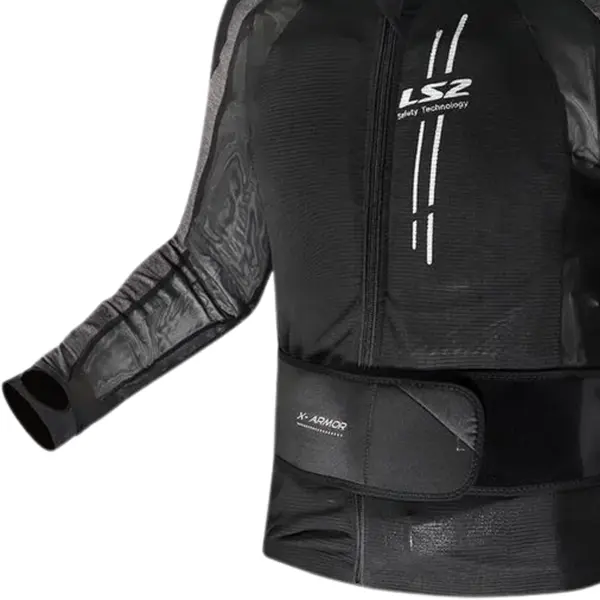 Jaqueta LS2 X-Armor - Preto/Prata - Grid Motors