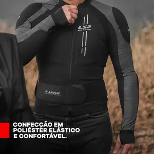 Imagem 10 de Jaqueta LS2 X-Armor - Preto/Prata