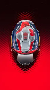 Imagem 13 de Capacete Alpinestars Supertech R10 Pedro Acosta LE - Azul/Branco/Vermelho Fosco (Fibra de Carbono)