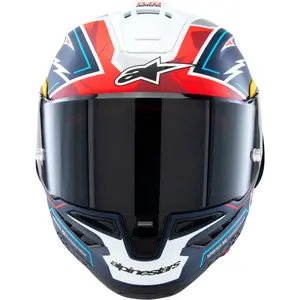Imagem 4 de Capacete Alpinestars Supertech R10 Pedro Acosta LE - Azul/Branco/Vermelho Fosco (Fibra de Carbono)