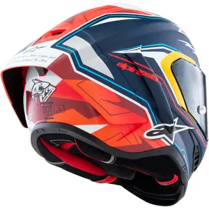 Imagem 5 de Capacete Alpinestars Supertech R10 Pedro Acosta LE - Azul/Branco/Vermelho Fosco (Fibra de Carbono)