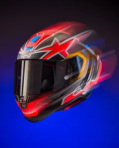 Imagem 12 de Capacete Alpinestars Supertech R10 Jack Miller LE - Preto/Vermelho Fosco (Fibra de Carbono)