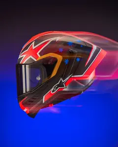 Imagem 13 de Capacete Alpinestars Supertech R10 Jack Miller LE - Preto/Vermelho Fosco (Fibra de Carbono)
