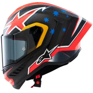 Capacete Alpinestars Supertech R10 Jack Miller LE - Preto/Vermelho Fosco (Fibra de Carbono)