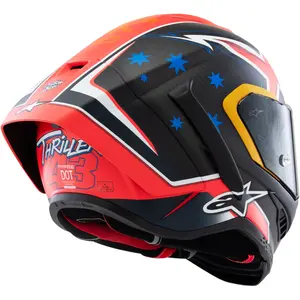 Imagem 5 de Capacete Alpinestars Supertech R10 Jack Miller LE - Preto/Vermelho Fosco (Fibra de Carbono)