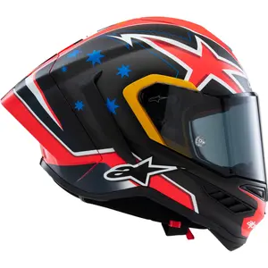 Imagem 2 de Capacete Alpinestars Supertech R10 Jack Miller LE - Preto/Vermelho Fosco (Fibra de Carbono)