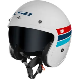 Imagem 4 de Capacete LS2 OF599 Spitfire Retro - Branco/Azul/Vermelho