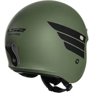 Imagem 7 de Capacete LS2 OF599 Spitfire Retro - Preto/Verde Militar