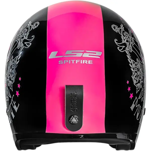 Capacete LS2 OF599 Spitfire Pink Muerte - Preto/Rosa - Grid Motors