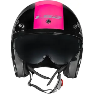 Imagem 3 de Capacete LS2 OF599 Spitfire Pink Muerte - Preto/Rosa