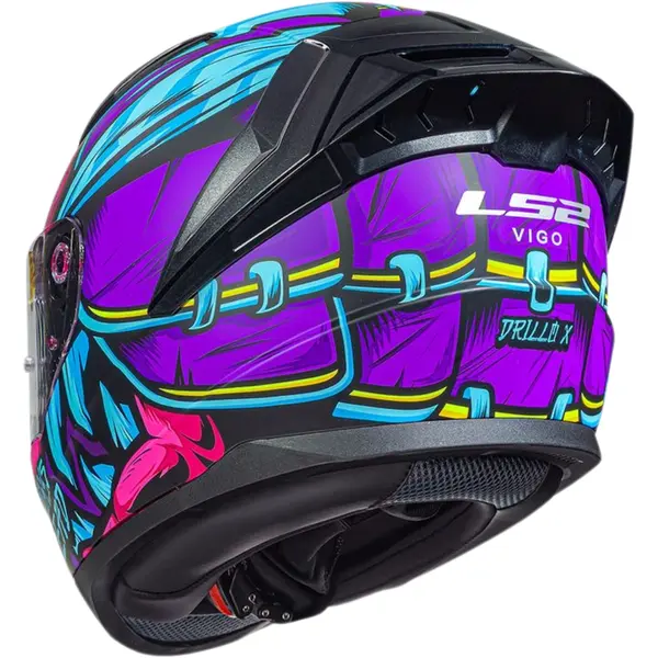 Capacete LS2 Vigo Drillox - Roxo Fosco - Grid Motors