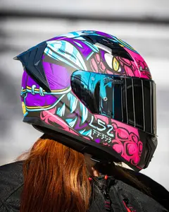 Imagem 11 de Capacete LS2 Vigo Drillox - Roxo Fosco