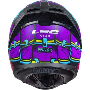 Imagem 10 de Capacete LS2 Vigo Drillox - Roxo Fosco
