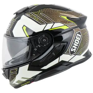 Imagem 2 de Capacete Shoei GT-Air 3 Hike TC-11 - Branco/Bronze/Amarelo Fluor