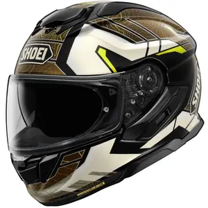 SHOEI　GTAIR Capacete Shoei GT-Air 3 Hike TC-11 - Branco/Bronze/Amarelo Fluor