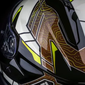 Imagem 9 de Capacete Shoei GT-Air 3 Hike TC-11 - Branco/Bronze/Amarelo Fluor