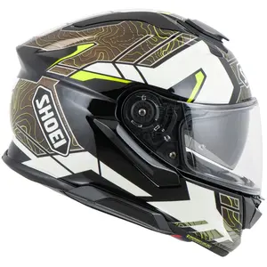 Imagem 4 de Capacete Shoei GT-Air 3 Hike TC-11 - Branco/Bronze/Amarelo Fluor