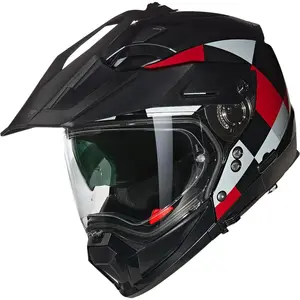 Imagem 2 de Capacete Nolan N70-2X Ruvido - Preto/Branco/Vermelho