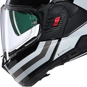 Imagem 3 de Capacete Nolan N120-1 Lineo - Branco/Cinza/Preto (Articulado)