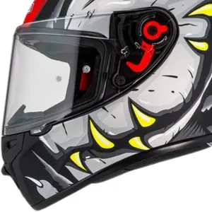 Imagem 4 de Capacete NZI Trendy 3 Stream Raptor - Preto/Cinza/Vermelho