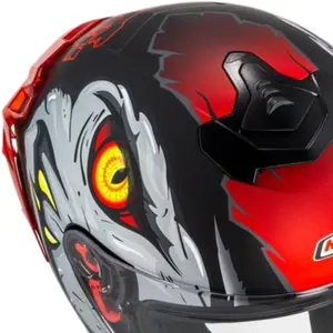 Imagem 6 de Capacete NZI Trendy 3 Stream Raptor - Preto/Cinza/Vermelho