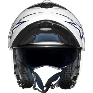 Imagem 10 de Capacete Norisk Force 2 Grand Prix Alemanha - Preto/Branco (Articulado)