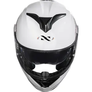 Imagem 3 de Capacete Norisk Force 2 Grand Prix USA - Branco/Azul/Vermelho (Articulado)