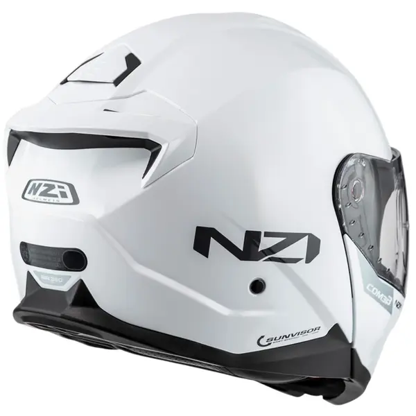 Capacete NZI Combi 3 Duo Monocolor - Branco (Articulado) - Grid Motors
