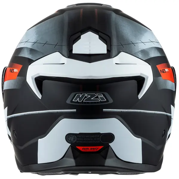 Capacete NZI Combi 3 Duo Metric - Preto/Branco/Vermelho