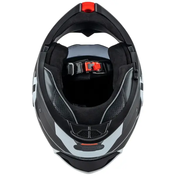 Capacete NZI Combi 3 Duo Metric - Preto/Branco/Vermelho