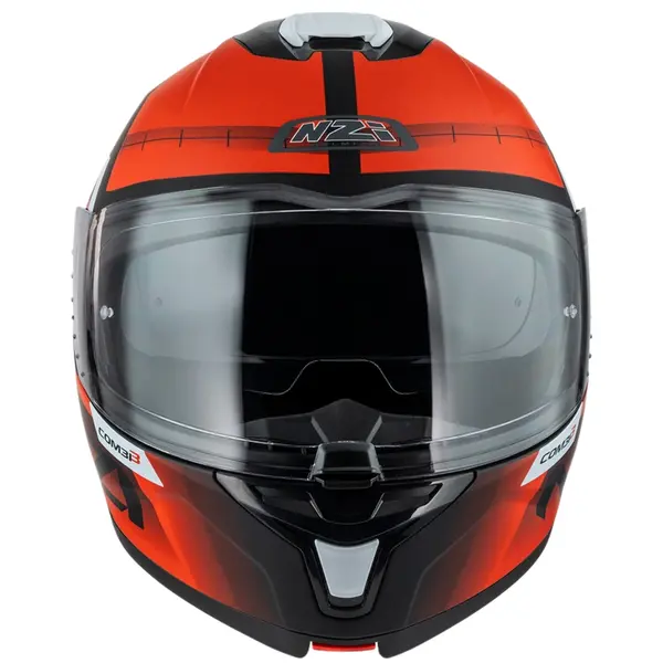Capacete NZI Combi 3 Duo Metric - Preto/Branco/Vermelho