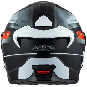 Imagem 7 de Capacete NZI Combi 3 Duo Metric - Preto/Branco/Vermelho (Articulado)